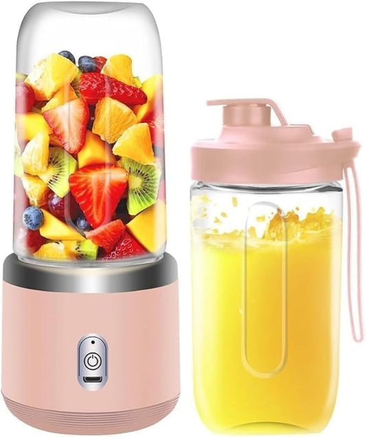 Personal Blender for Shakes & Smoothies, 400ml – 2 To-Go Portable Cups & Lids, Easy Clean, High-Speed Mixer for Juices, Kitchen, Baby Food – Powerful Motor, Safe Double Tap