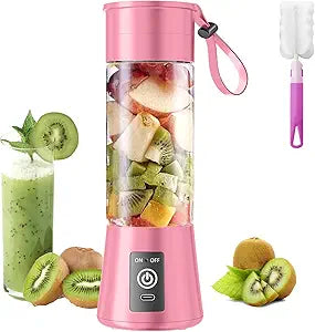 Personal Blender for Shakes and Smoothies - New Upgrade Cordless Portable Blender USB-C Rechargeable, 380Ml BAP Free Juice Cup, 6 Blades Freshly Squeezed for Picnic/Sprots, 20000Rpm/Min Speed