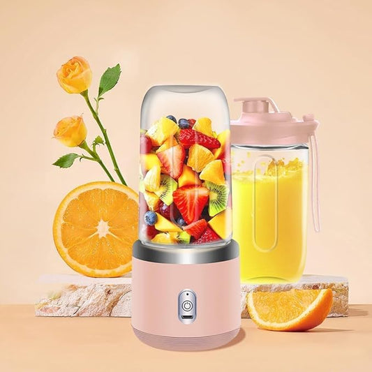 Personal Blender for Shakes & Smoothies, 400ml – 2 To-Go Portable Cups & Lids, Easy Clean, High-Speed Mixer for Juices, Kitchen, Baby Food – Powerful Motor, Safe Double Tap
