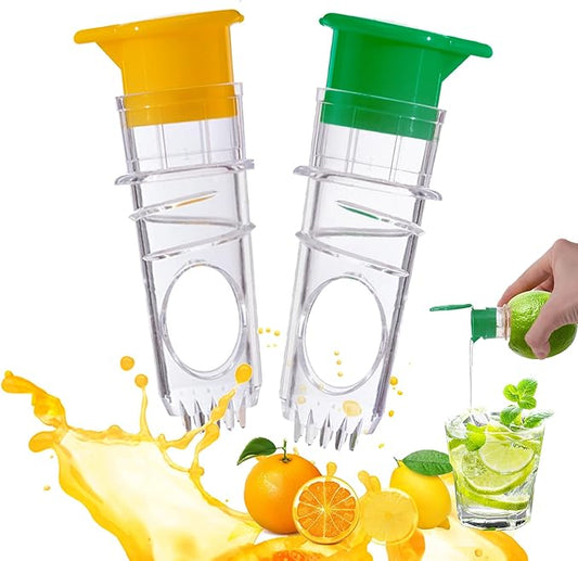 Lemon Squeezer, New Screw Top Lemon Juicer Manual Mini Lime Squeezer with Built-In Filter, Portable Juicer Extractor Orange Citrus Press for Cocktails, Drinks
