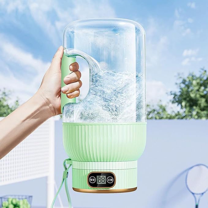 New Multifunctional Portable Juicer Cup with Digital Display, 42 Oz Portable Juicer Cup, Juice Cup Blender, Multifunctional Travel Cup for Shakes & Smoothies (Green)